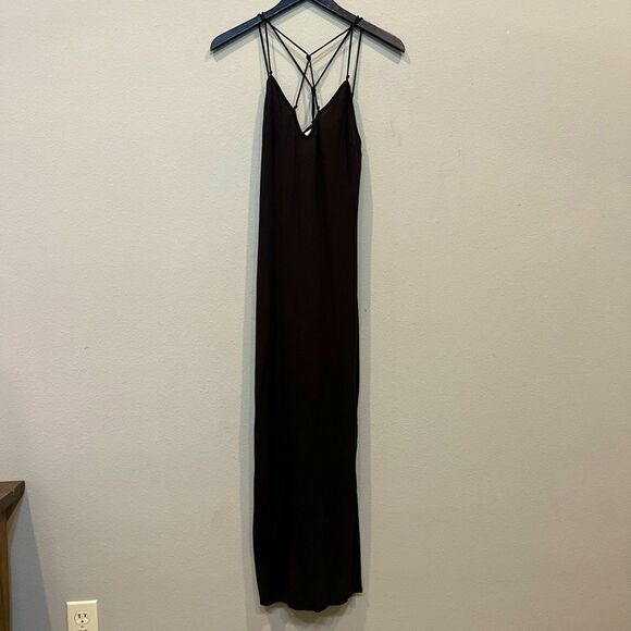 FRAME Delicate Knot Crepe Midi Dress Small - Picture 3 of 11